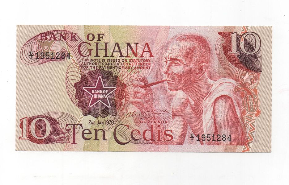 GHANA DEL AÑO 1978 DE 10 CEDIS